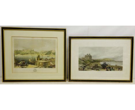 After John O'Connor (British 1830-1889): 'Scarborough', mid 19th century coloured engraving by Henry Adlard 36cm x 52cm; afte