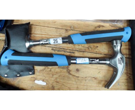 New claw hammer and a new axe