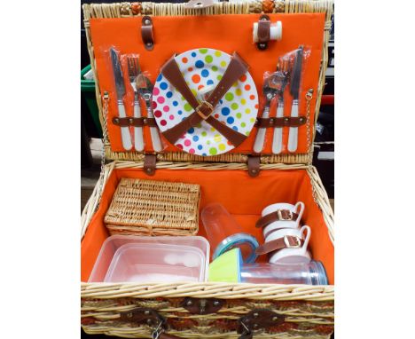 Picnic hamper with contents