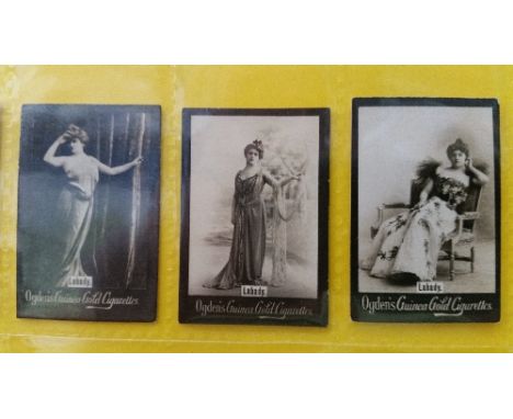 OGDENS, Guinea Gold, Actresses, Base M, L-R, in modern album, FR to EX, 527*