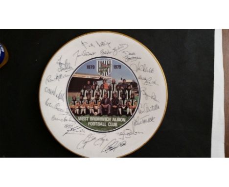 FOOTBALL, West Bromwich Albion, an Aynsley ceramic plate for the 1979 club centenary, with team photo and facsimile signature