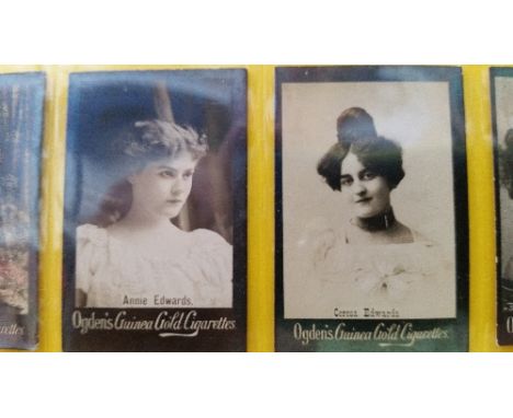 OGDENS, Guinea Gold, Actresses, Base M, E-K, in modern album, FR to EX, 434*