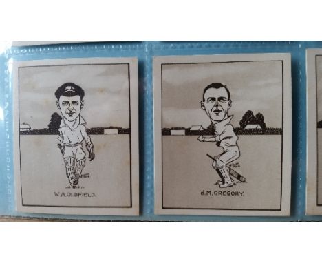 HILL, Caricatures of Famous Cricketers, complete, large, some light foxing, G to EX, 50