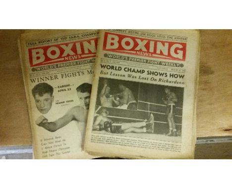BOXING, magazines, a few 1960s onwards, inc. The Ring, Boxing News, Boxing Illustrated etc., annual bound volumes for the Rin