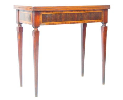 A fantastic 18th Century Georgian Italian walnut and specimen wood tea table / games card table / side occasional table of re