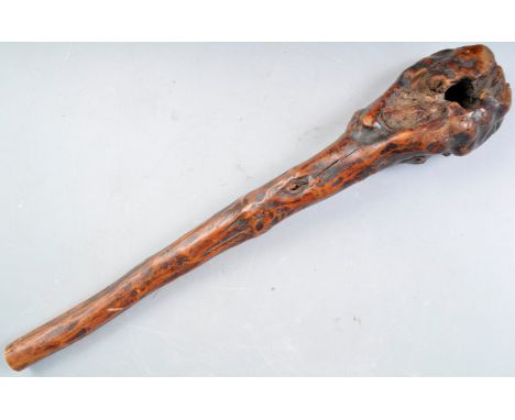 A 19th Century Oceanic antique Fijian Fiji&nbsp;Vunikau war club or throwing club constructed from root wood hand carved and 