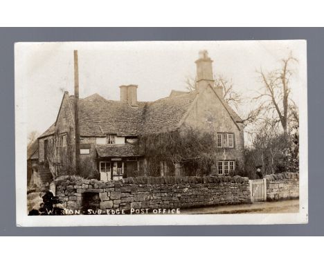  Gloucestershire, Weston-sub-Edge post office P used 1911, post mistress at gate?&nbsp;&nbsp;&nbsp;                        &