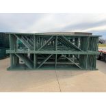 (30x) Interlake Teardrop Pallet Rack Uprights, 42" D x 18' T, 4-1/2" x 3" Footplates ($60 Loading fe