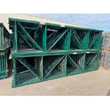 (28x) Interlake Teardrop Pallet Rack Uprights, 48" D x 16' T, ($60 Loading fee will be added to buye