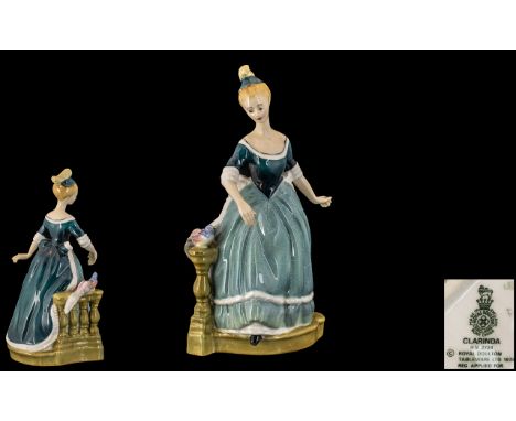 Royal Doulton Hand Painted Porcelain Figure ' Clarinda ' HN2724. Designer S. K. Harper. Issued 1975 - 1981. Height 8.5 Inches
