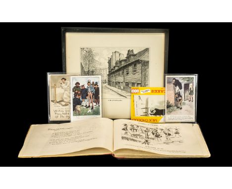 Arthur Moreland Interest - items comprising: Unusual, unsigned pre-1914 standard size 140 x 89 mm political comic - John Bull