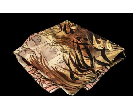 Jaqmar Vintage Scarf - stunning Pietro Arnnigni Firenze Paesaggio Affresco by Jacqmar. A Corneinelli, London, C Vilano Ladies