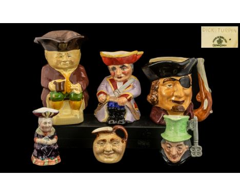 An Excellent Collection of Small & Miniature Toby & Character Jugs some scarce (Martha Gunn No.1113).  Six in total.  Compris