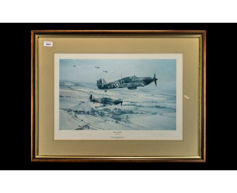 Aircraft Interest - Edmunds War Plane Limited Edition Signed Print 'Moral Support' by Robert Taylor, pencil signed by the art