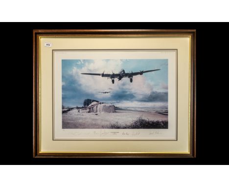 Aircraft Interest - Edmunds War Plane Limited Edition Signed Print 'Last Flight Home' by Robert Taylor, pencil signed by the 
