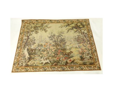 Modern French Style Tapestry Wall Hanging. Unsigned. Good condition. Measures 84" x 124". Provenance: Collection from 2100 So