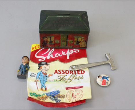 Britains Sir Kreemy Knut, Sharp's Toffee promotional figure. G+, some paint chips, two dents to back of hat. Together with: S