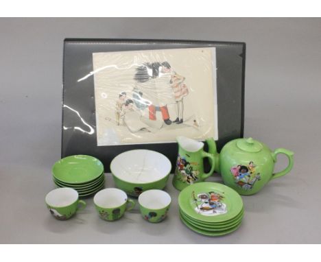 Collection of Longmans, Green & Co. pages taken from a selection of late 19th/early 20th Century Golly-themed children's book