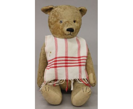 Fadap (France) teddy bear, c.1930s, with short mohair coat, stitched nose, mouth and claws. Height 46cm. 