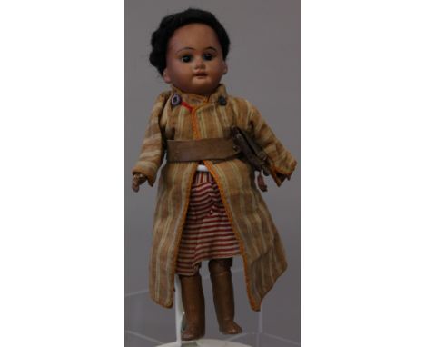 Armand Marseille (Germany) Mulatto Boy Doll '1894', with bisque head impressed '1894 AM 7/0 DEP Made in Germany', composition