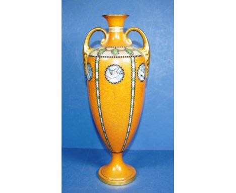 Royal Worcester twin handled vase 33cm high approx., as inspected