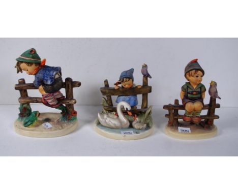 Three various Goebel Hummel figures height 14cm approx (tallest)