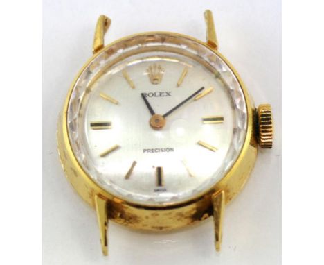 18ct yellow gold Rolex ladies watch manual wind, not working, no strap. Total weight: approx 10.8 grams