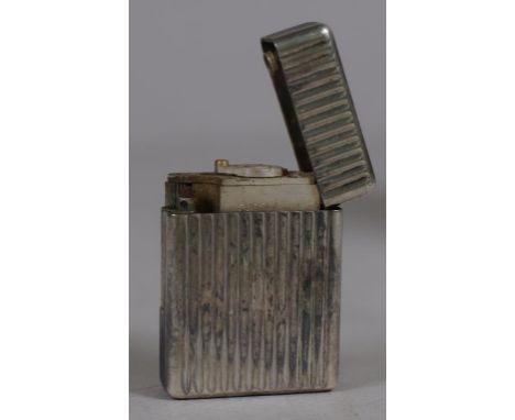 Vintage Dunhill silver cigarette lighter side twist action. Height 4.5cm approx.
