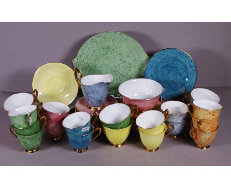 Fifty four piece Royal Albert tea & coffee service pattern: Gossamer, comprising of 6 trios, cake plate, sugar & creamer, 14 