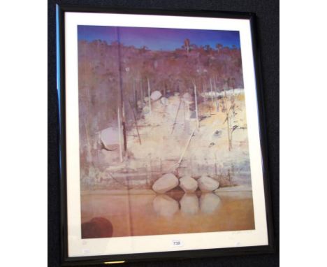 Arthur Merric Bloomfield Boyd (1920-1999) River Scene, signed lithograph,  # 16/127, signed in pencil lower right. 68cm X 52c