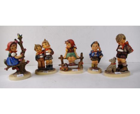 Five various Goebel Hummel figures height 15.5cm approx (tallest)