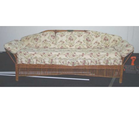 Cane 3 seater sofa 220cm wide approx