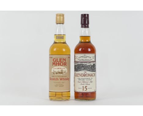 Glen Mhor, 1979, rare old Highland malt Scotch whisky, bottled by Gordon &amp; Macphail, 2000, 40% vol; also Glendronach 15yo