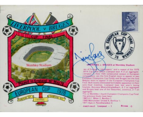 Jimmy Case signed Liverpool v Bruges European Cup Final 1978 FDC PM European Cup Final 10 May78 Wembley. Good condition. All 