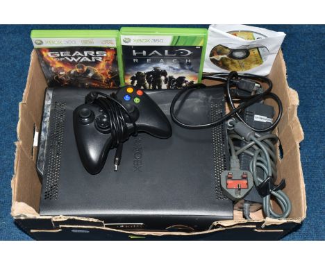 XBOX 360 CONSOLE AND GAMES, includes Halo Reach, Gears Of War and Resident Evil 5 (disc only), console and games are all in w