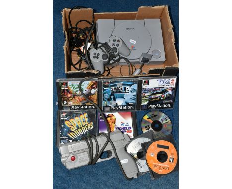 ORIGINAL PLAYSTATION CONSOLE AND GAMES, includes Spyro Year Of The Dragon (disc only), Doom (disc only), The Lion King: Simba