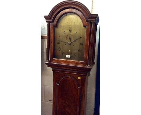 Late 18th/early 19th century longcase clock with 8 day movement, 12inch brass break arch dial with matted centre, signed in t