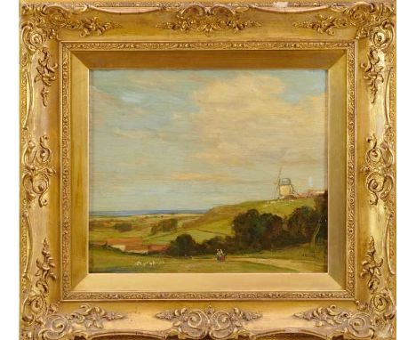Vickers Deville (1856-1925), oil on panel - View near Cromer, signed, label verso, 30cm x 35cm, in gilt frameProvenance: Tayl