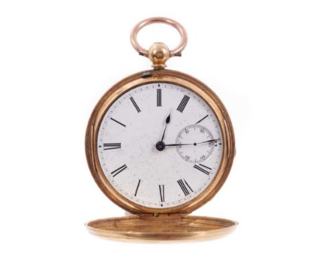 Victorian gentlemen's 18ct gold pocket watch with fusee movement by Charles Mayfield, 5 Grafton St. Dublin, numbered 32100, i