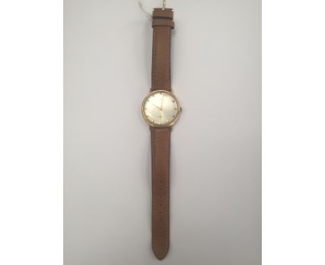 A 1960s Zenith Stellini 120 manual wind gold gentleman's wristwatch