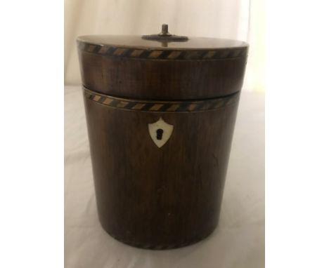 A Regency oval tea caddy