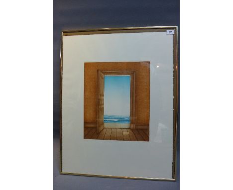 Elisabeth Von Holleben (German, 1943), 'Sea-Through Door', lithograph, signed in pencil, numbered 57/90, 40cm x 34cm