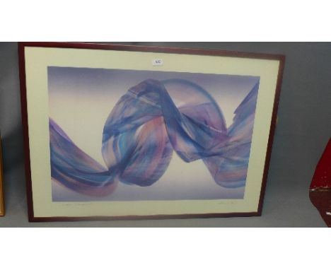 Michael John March (1957), an original signed lithograph titled ' Indigo Passage II', 54cm x 84cm 