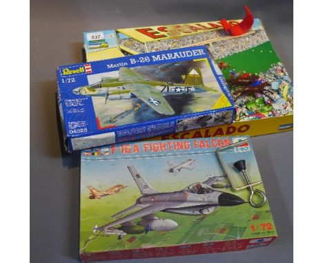 Two model planes and an Escalado horse racing game