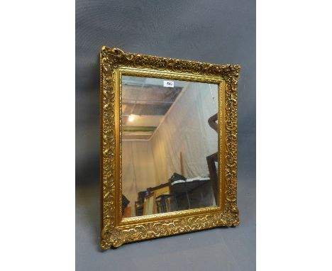 A 20th century giltwood mirror, 64 x 54cm