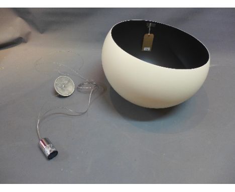 A Kartell contemporary white fibre glass ceiling light shade