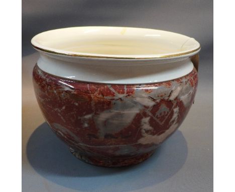A 20th Century Italian ceramic jardiniere with marble effect design