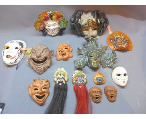 A collection of 20th Century ceramic wall masks