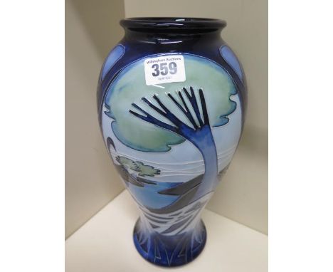 A large Moorcroft Knypersley pattern vase 2003 - Height 31cm - in good condition 