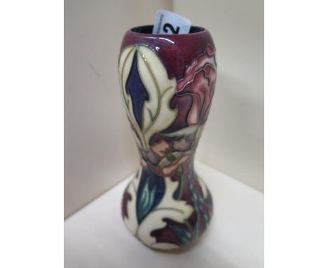 A Moorcroft 2000 vase - Height 16cm - good condition, no crazing 